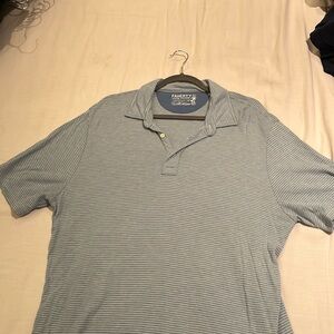 Faherty cloud cotton xl blue striped polo
